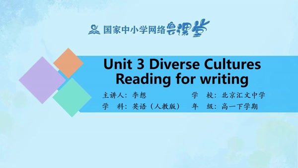 M3U3 Reading for writing 