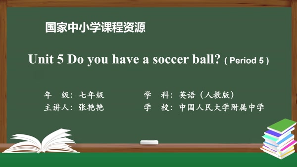Unit 5 Do you have a soccer ball? (Period 5)