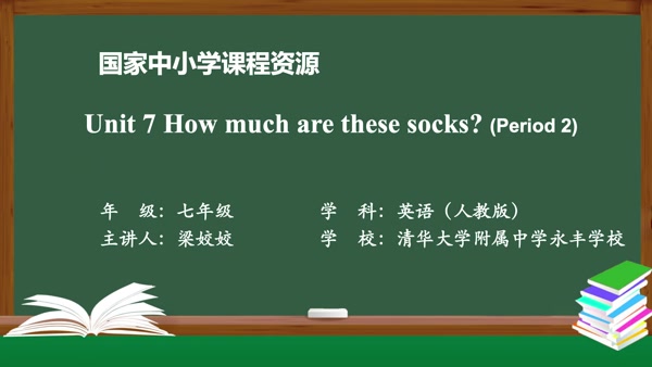 Unit 7 How much are these socks? (Period 2)
