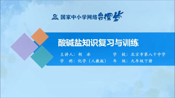 酸碱盐知识复习与训练 