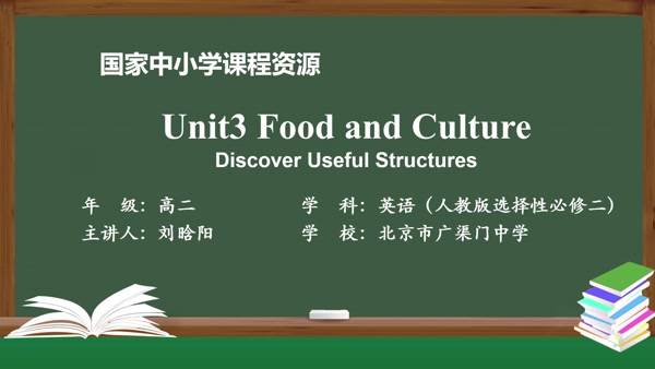 Unit3 Food and Culture Discover Useful Structures