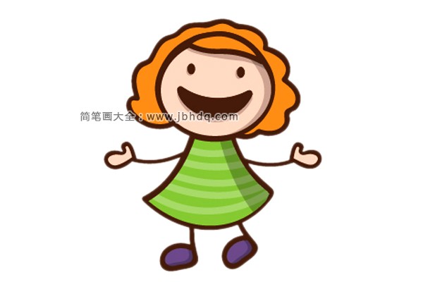 摊开双手的小女孩
