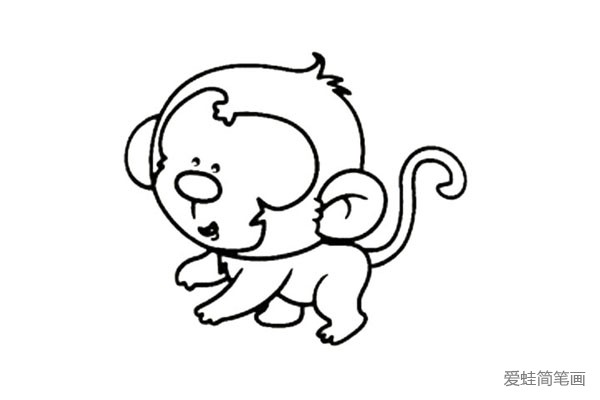 可爱的小猴子简笔画图片1