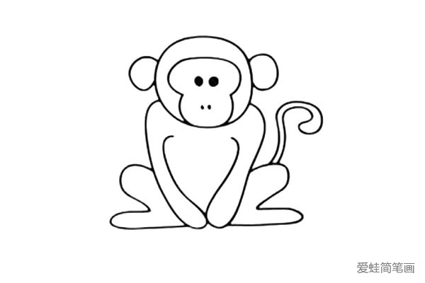 简单好画的猴子简笔画1