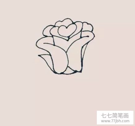 玫瑰花简笔画
