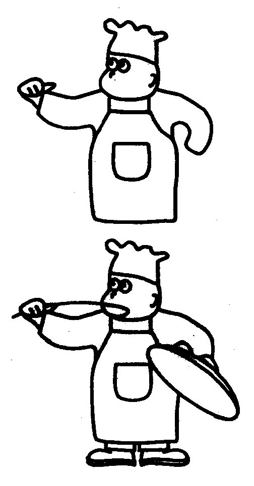 厨师简笔画图片