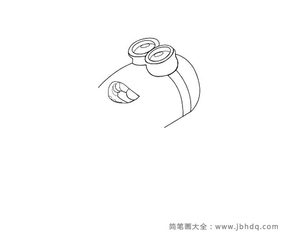 2. 画出头和嘴巴