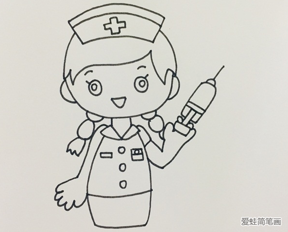 卡通护士的画法