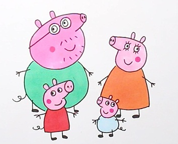 小猪佩奇一家人