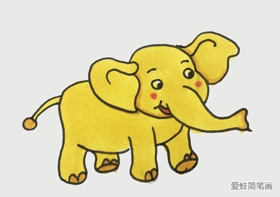 怎么画大象简单画法