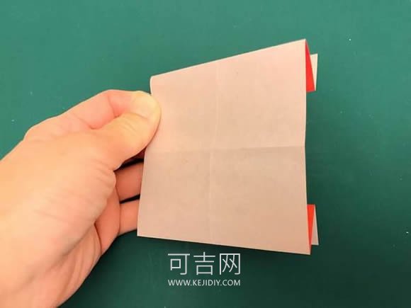 儿童用折纸简单制作带穗子灯笼的教程 -  www.kejidiy.com