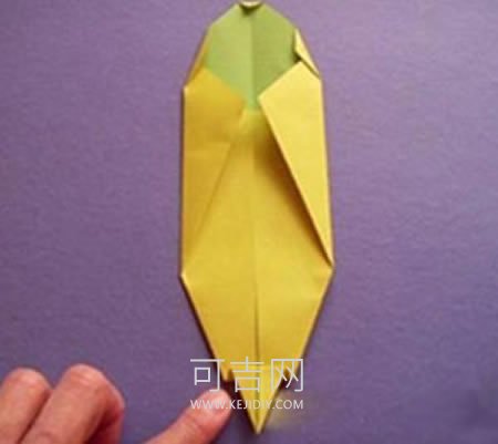 折纸香蕉图解 -  www.kejidiy.com