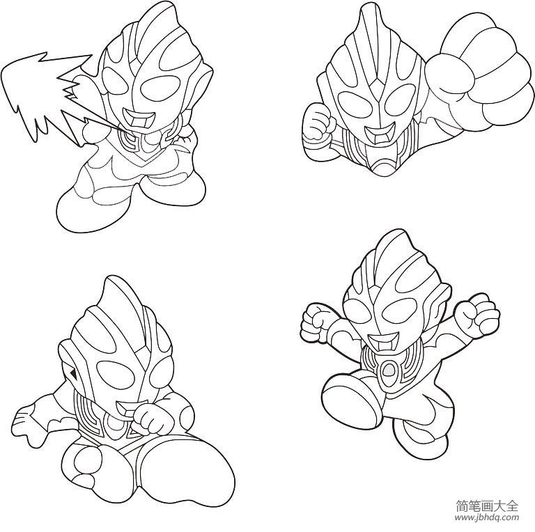八张奥特曼简笔画图片
