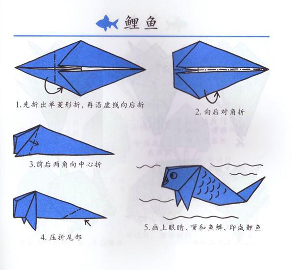 儿童折纸:鲤鱼的手工折法!