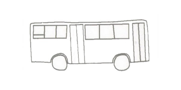 公共汽车简笔画图片