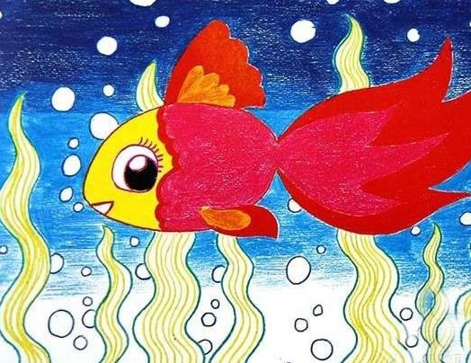 美丽的鱼儿卡通海底世界儿童画图片