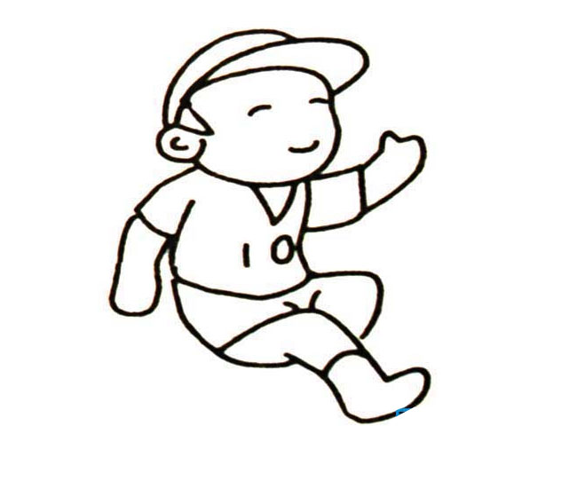 踢足球的小男孩简笔画图片大全