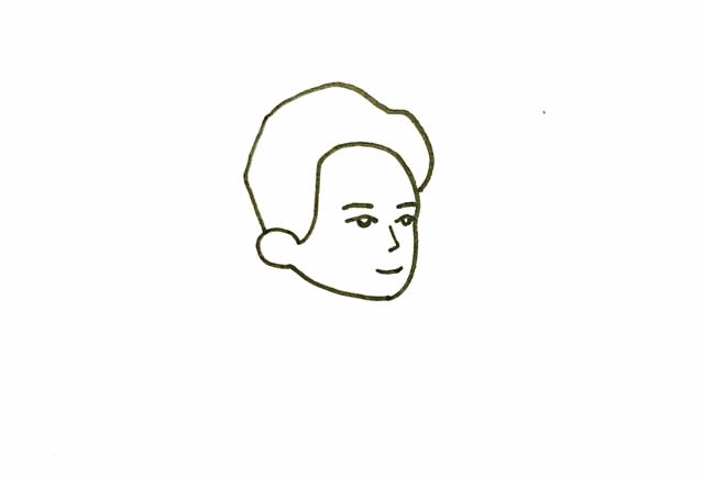 毛爷爷简笔画画法步骤教程