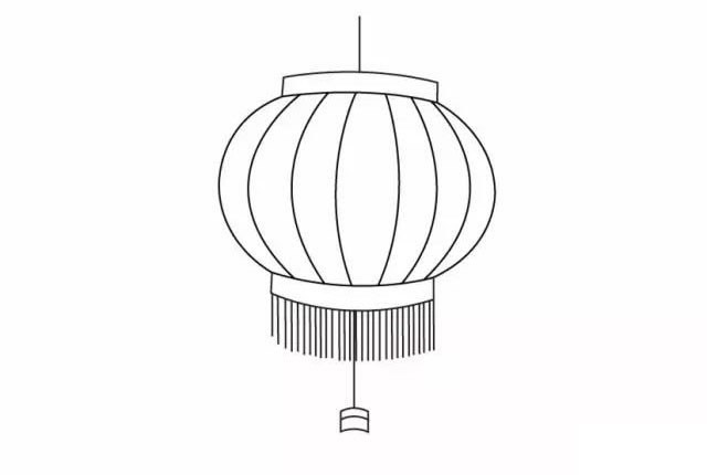 元宵节灯笼简笔画