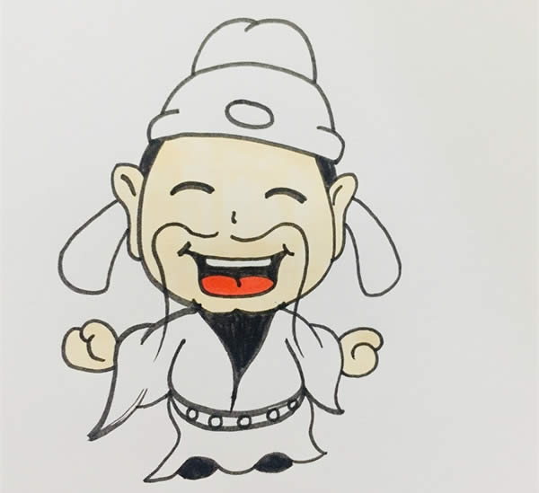 古代诗人简笔画步骤图片