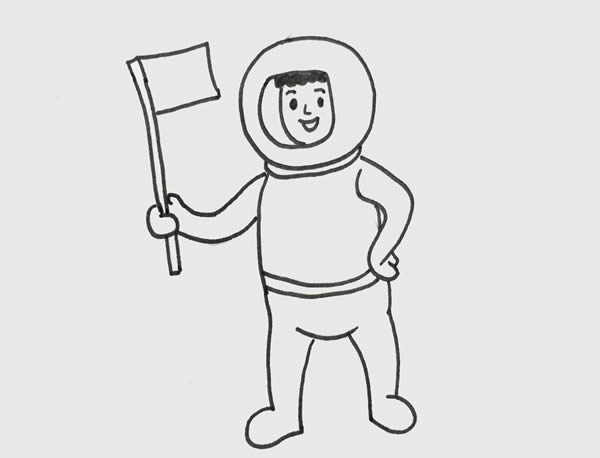 宇航员怎么画简笔画简单又好看