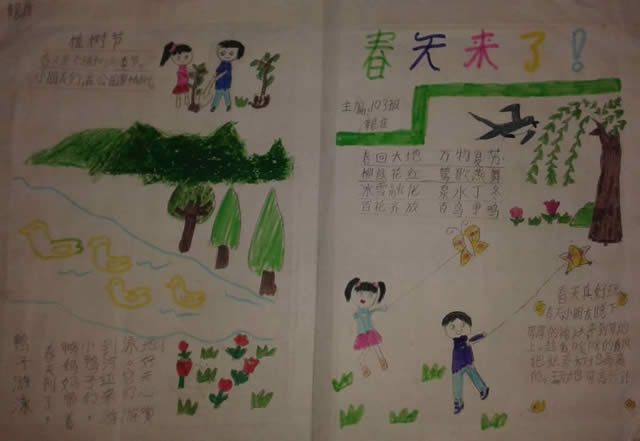 春天来了手抄报图片大全简单又漂亮