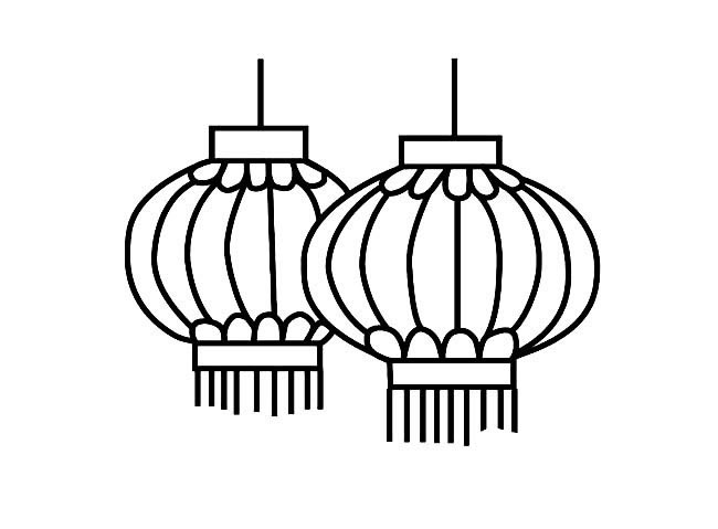 新年灯笼简笔画图片