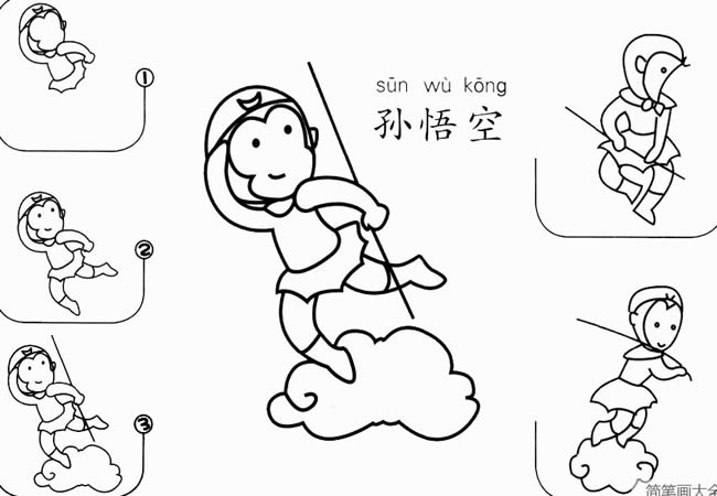 怎么画孙悟空 孙悟空怎么画简笔画步骤图解