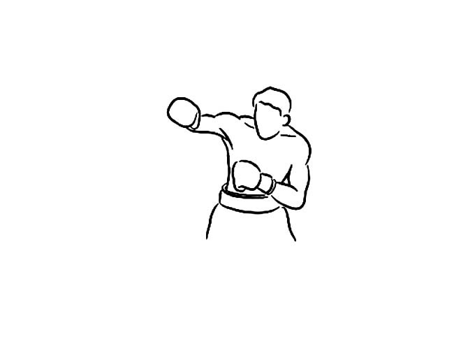 拳击运动员简笔画图片