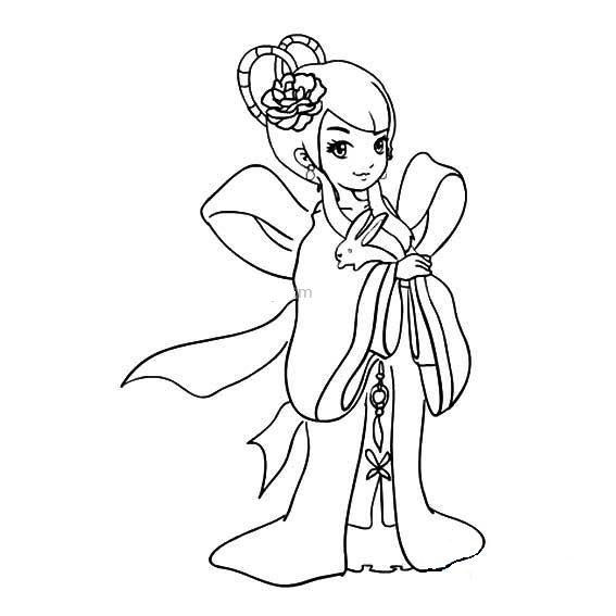 嫦娥简笔画图片大全
