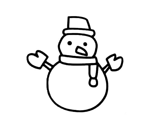 雪人人物简笔画步骤图片大全