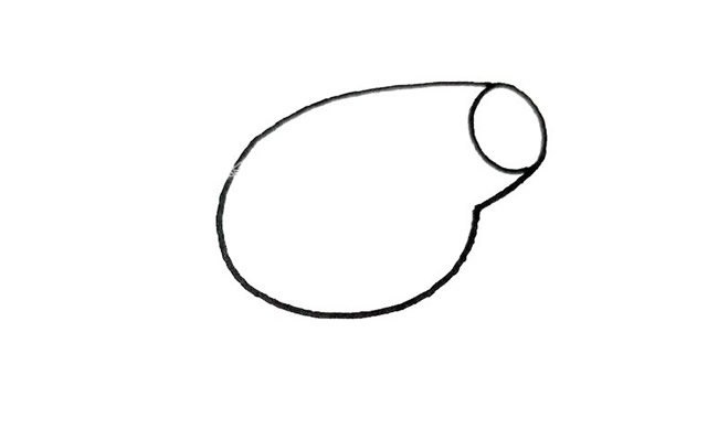 拿气球的小猪佩奇简笔画步骤图解教程