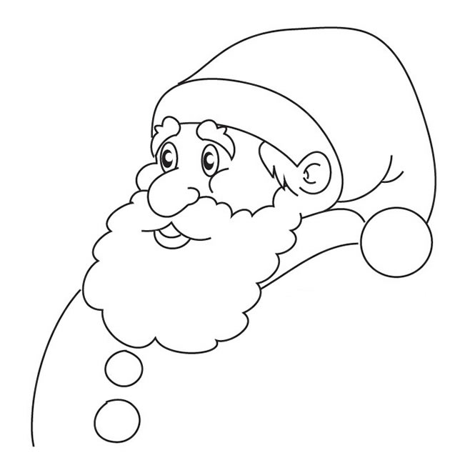 胖胖的圣诞老人简笔画图片