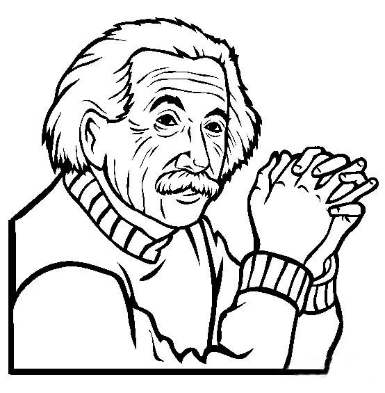 物理学家爱因斯坦简笔画图片