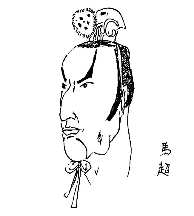 三国英雄马超人物简笔画步骤图片大全