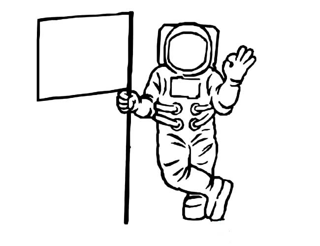 宇航员人物简笔画步骤图片大全
