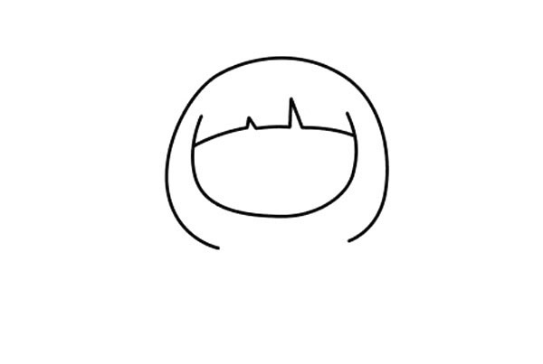 开心的小女孩简笔画