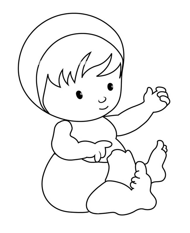 超可爱小婴儿的简笔画_婴儿的简单画法