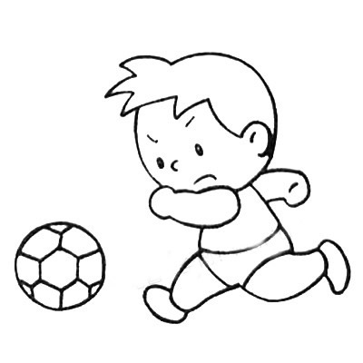 足球小子简笔画