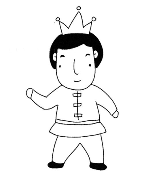 各种形象的王子简笔画图片