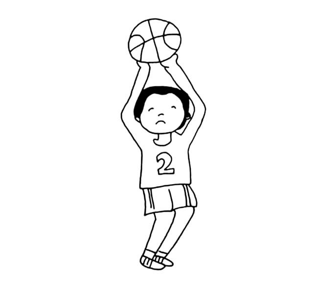 篮球运动员简笔画图片