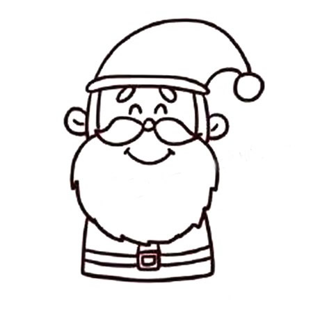 怎样画圣诞老人简笔画步骤图片