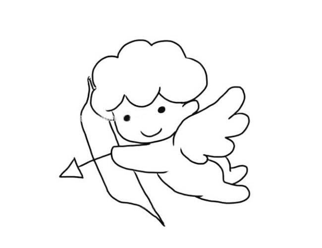 小天使丘比特的简笔画图片
