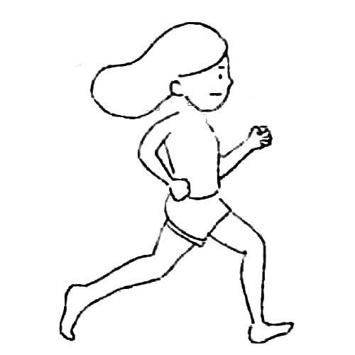 跑步运动员简笔画