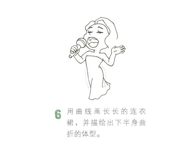 歌手简笔画图片