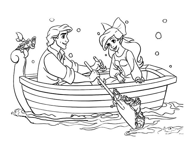 王子和公主划船简笔画图片