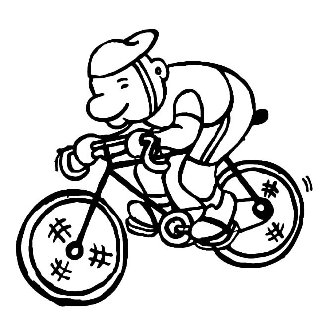 自行车运动员简笔画图片