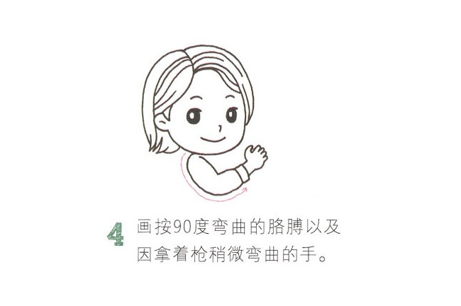 女警察简笔画图片