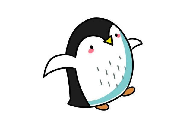 萌萌哒小企鹅简笔画7
