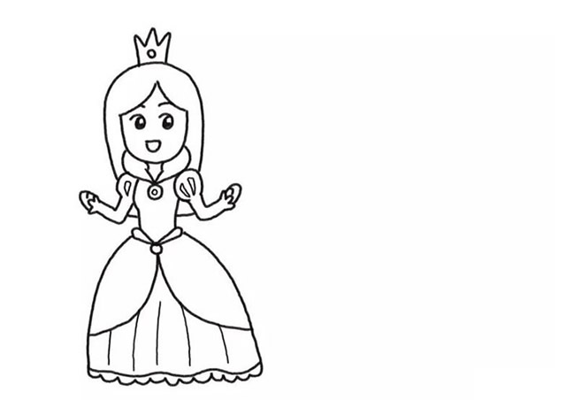 公主与勇士简笔画
